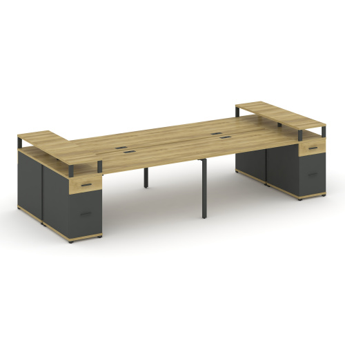 Бенч-система на 4 места с 2 опорными тумбами Concept CN.DRS-446 фото 4