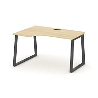 Style Project Стол рабочий эргоном. SN-6T1.SPA-022(L) Акация Лорка/Металл Антрацит/Заглушка Пластик