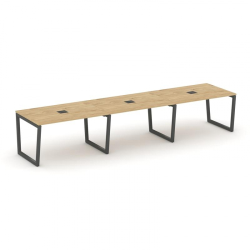 Style Project Стол переговорный SN-5T2.SPRG-023 Акация Лорка/Металл Антрацит/Заглушка Металл Антраци фото 22