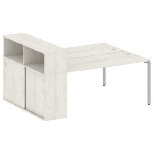 Бенч-система с шкафом-купе на П-обр. м/к Metal System Quattro 40БП.РС-СШК-2.4 фото 6