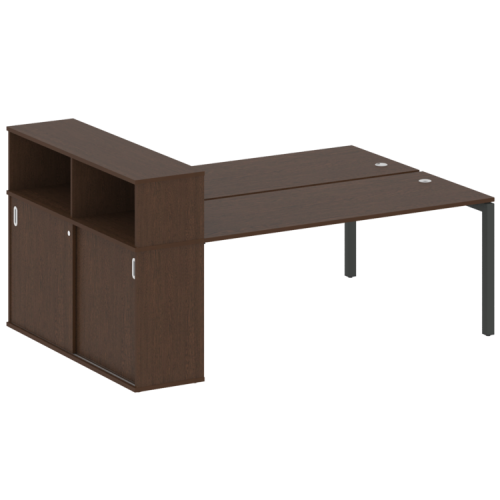 Бенч-система с шкафом-купе на П-обр. м/к Metal System Quattro 50БП.РС-СШК-2.5 фото 12