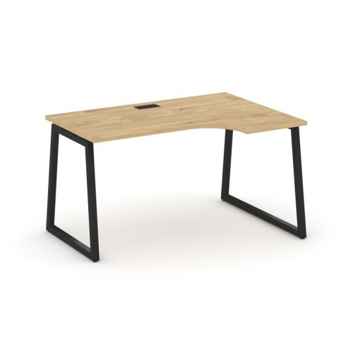 Style Project Стол рабочий эргоном. SN-4T1.SPA-022(R) Акация Лорка/Металл Антрацит/Заглушка Пластик Style Project Стол рабочий эргоном. SN-4T1.SPA-022(R) Акация Лорка/Металл Антрацит/Заглушка Пластик