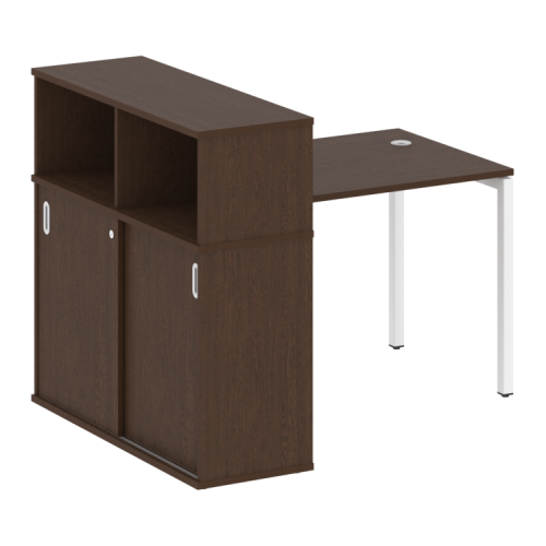 Стол офисный с шкафом-купе на П-обр. м/к Metal System Quattro 40БП.РС-СШК-3.1 фото 5