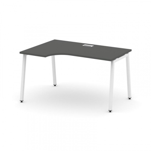 Style Project Стол рабочий эргоном. SN-4A.SPA-002(L) Белый/Металл Антрацит 1580*600/980*750 фото 15