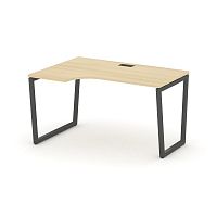 Style Project Стол рабочий эргоном. SN-4T2.SPA-012(L) Акация Лорка/Металл Антрацит/Заглушка Пластик