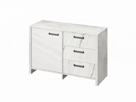 Тумба двухсекционная FB-12-01.G Хромикс белый/Мрамор Леванто белый