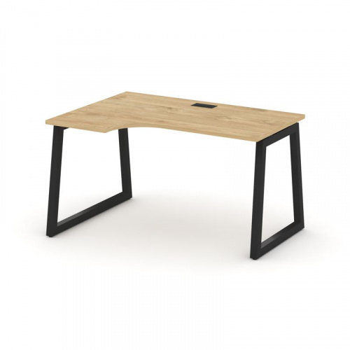 Style Project Стол рабочий эргоном. SN-5T1.SPA-012(L) Акация Лорка/Металл Антрацит/Заглушка Пластик Style Project Стол рабочий эргоном. SN-5T1.SPA-012(L) Акация Лорка/Металл Антрацит/Заглушка Пластик