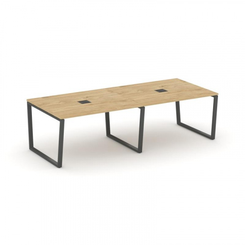 Style Project Стол переговорный SN-6T2.SPRG-042 Акация Лорка/Металл Антрацит/Заглушка Металл Антраци фото 22