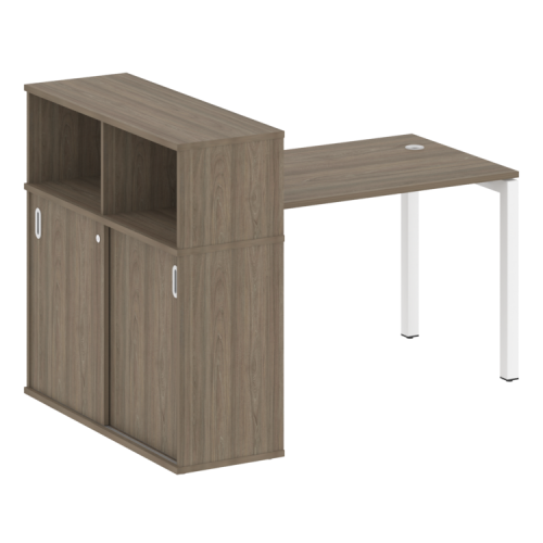 Стол офисный с шкафом-купе на П-обр. м/к Metal System Quattro 50БП.РС-СШК-3.2 фото 3 Стол офисный с шкафом-купе на П-обр. м/к Metal System Quattro 50БП.РС-СШК-3.2 фото 3