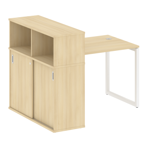 Стол офисный с шкафом-купе на О-обр. м/к Metal System Quattro 40БО.РС-СШК-3.1 фото 15