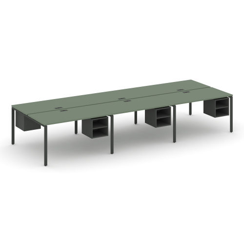 Бенч-система на 6 мест с подвесными тумбами Concept CN.DRS-146 фото 2