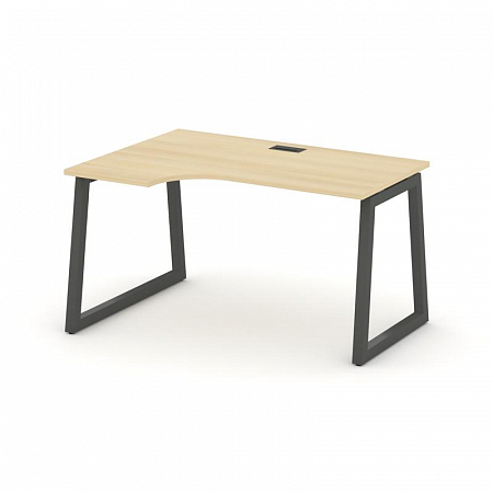 Style Project Стол рабочий эргоном. SN-5T1.SPA-022(L) Акация Лорка/Металл Антрацит/Заглушка Пластик