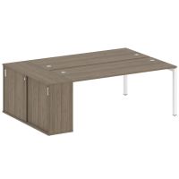 Бенч-система с шкафом-купе на П-обр. м/к Metal System Quattro 50БП.РС-СШК-1.5