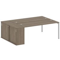 Бенч-система с шкафом-купе на П-обр. м/к Metal System Quattro 40БП.РС-СШК-1.5